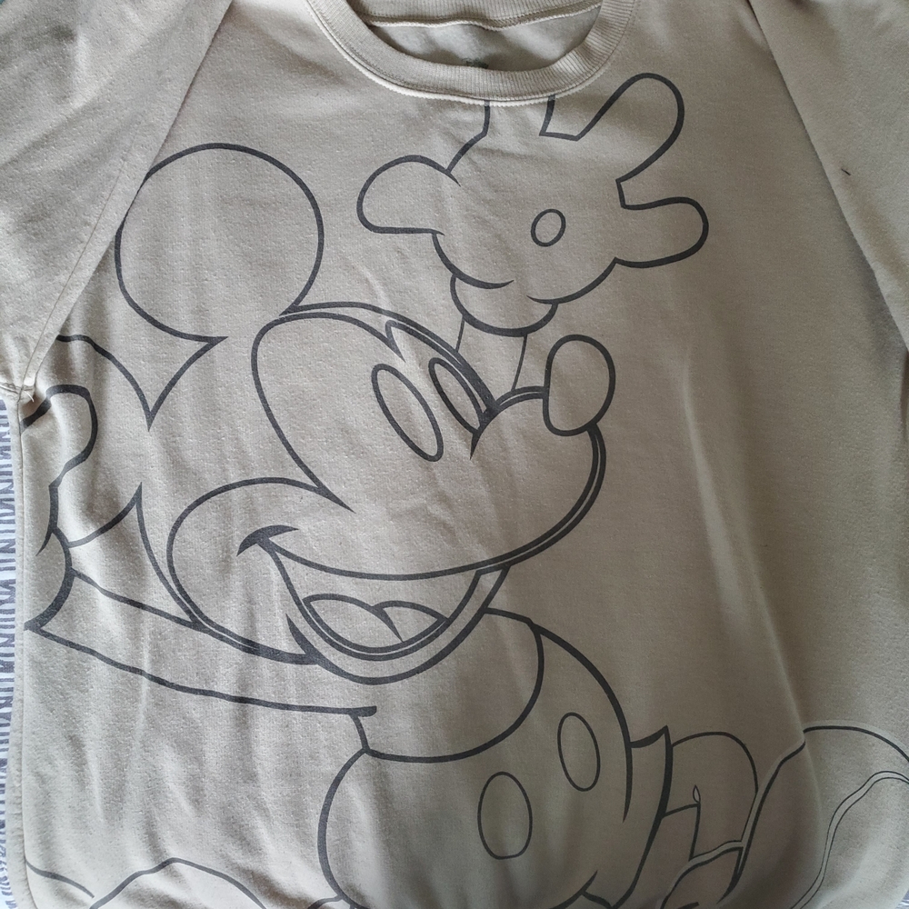 Disney Beige Mickey Mouse Sweatshirt